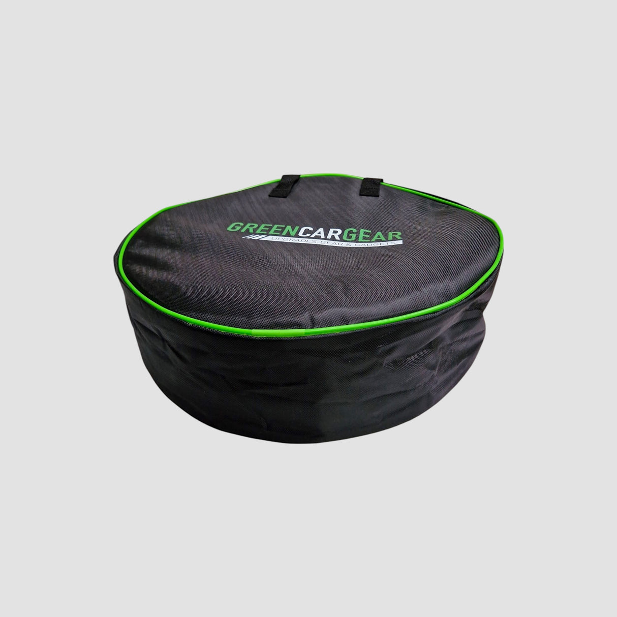 GCG MAX oplaadkabel- of mobiele oplader tas met logo en groene rand.