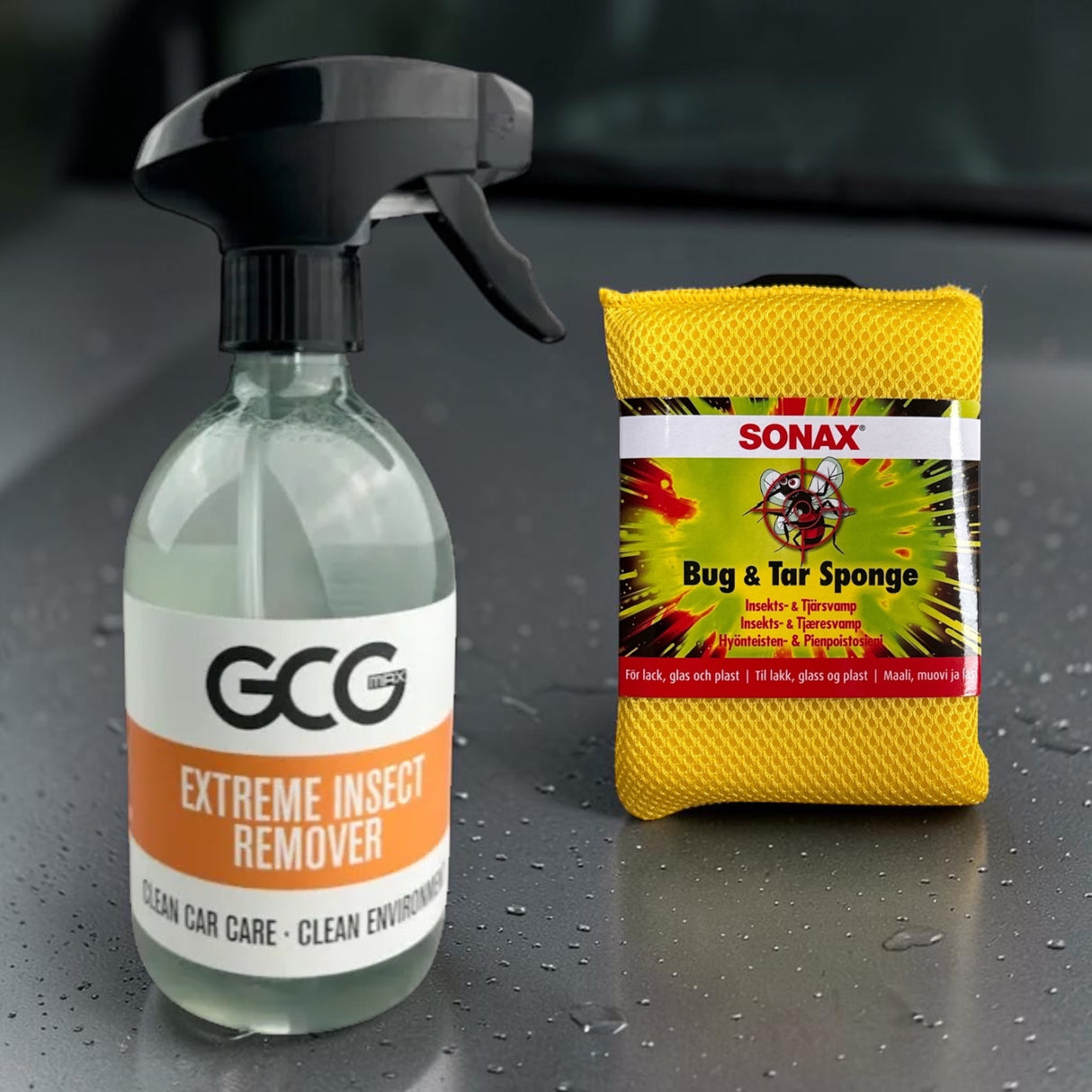 GCG MAX Extreme Insectenverwijderaar + Sonax Insecten- en teervijl