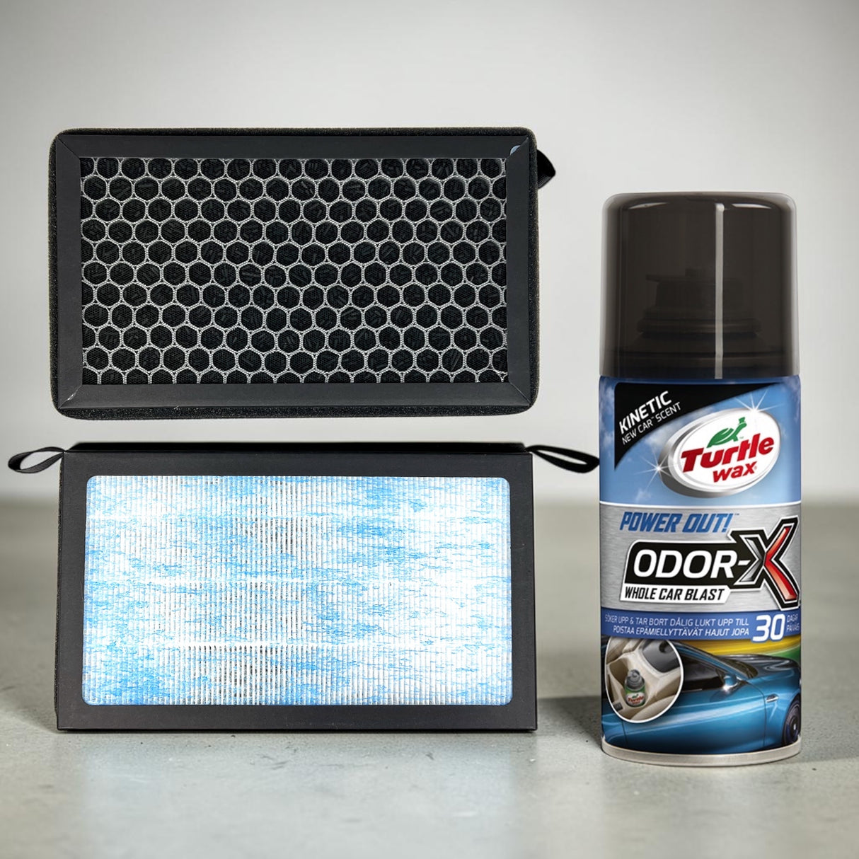 Complete set. Koolstoffilter/Pollenfilter + Airconditioningsreiniger - Geschikt voor Tesla Model 3/Y