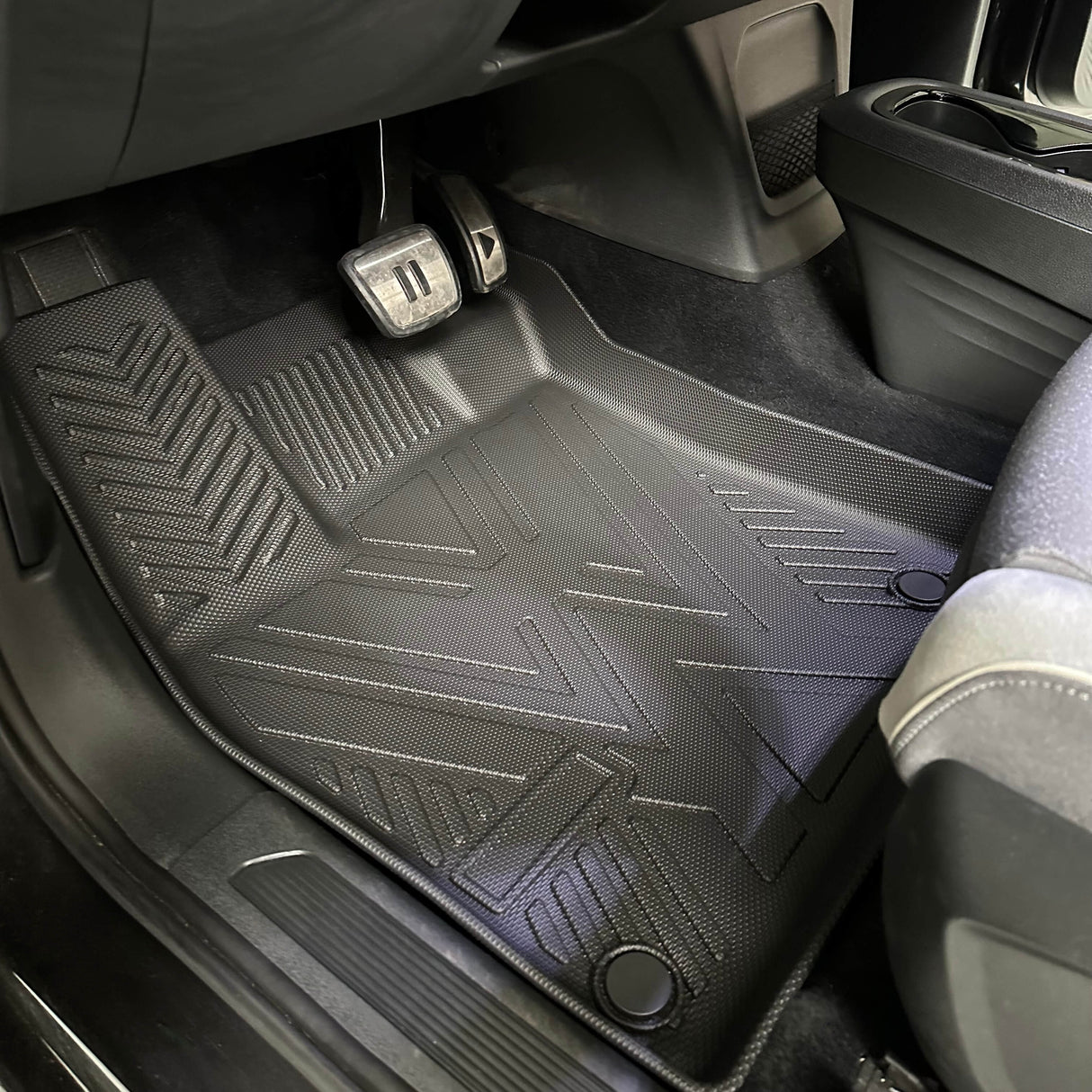 3D All Weather vloermattenset voor VW ID.3, zwart, op maat gemaakt.