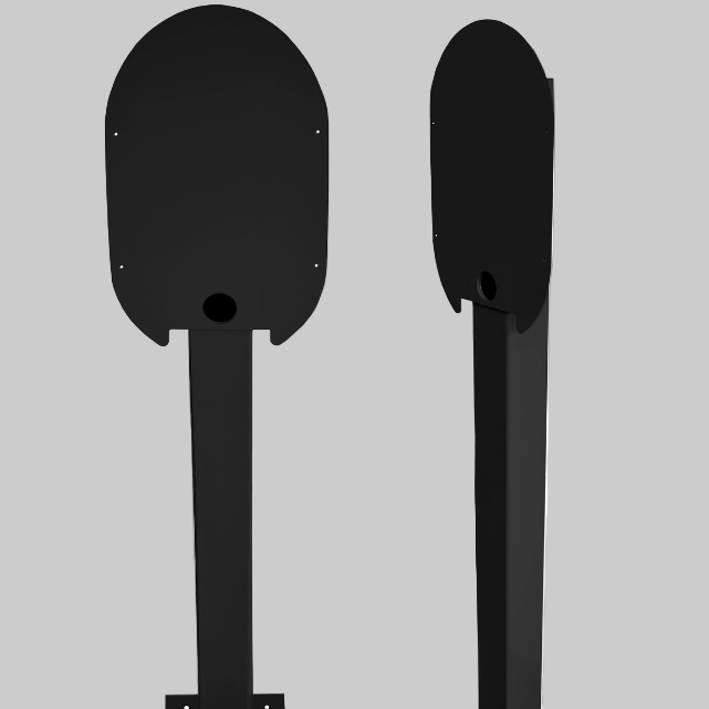 Paal van ratio naar laadstation. Het laadstation is niet gemonteerd.