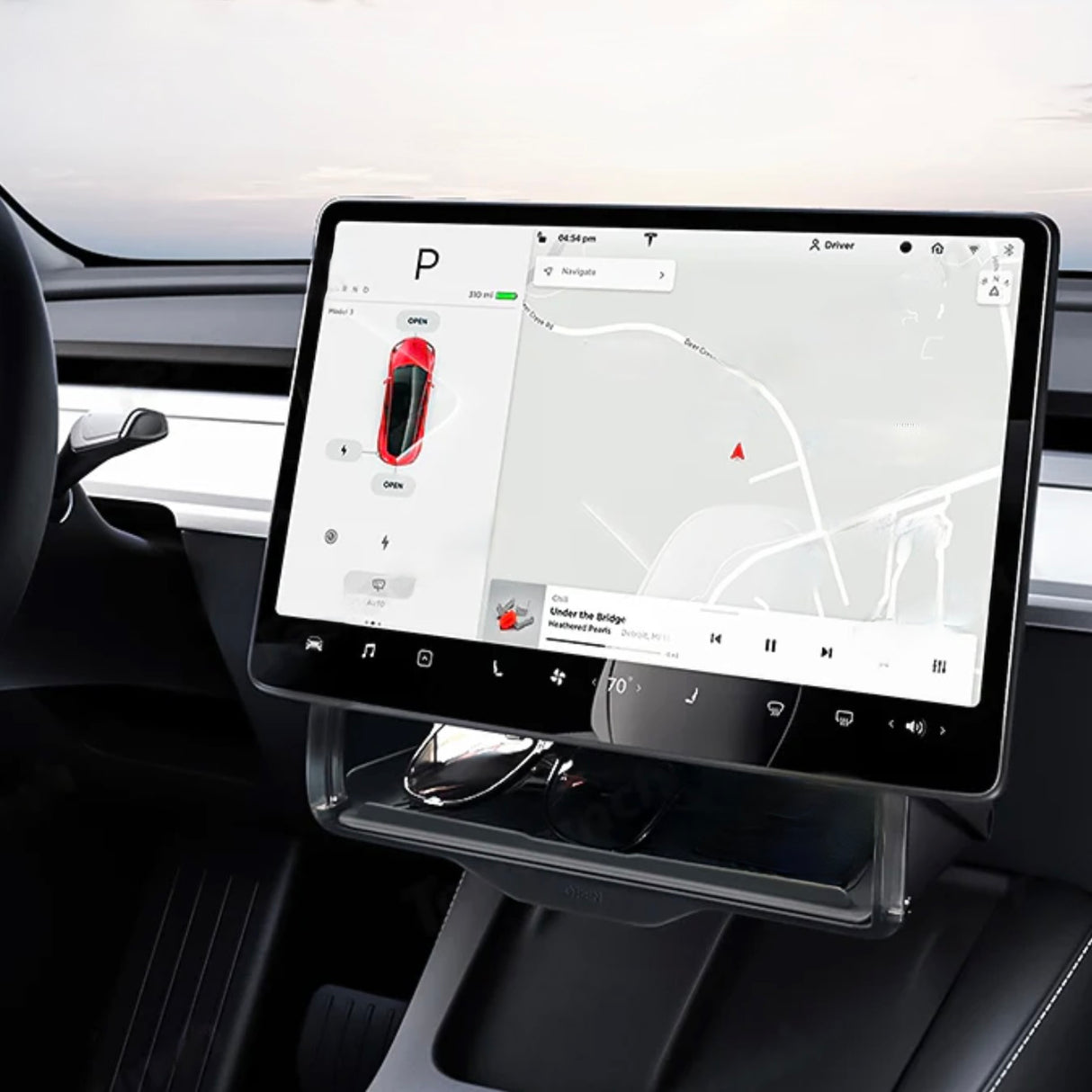 Opbergbox onder scherm - Passend voor Tesla Model 3