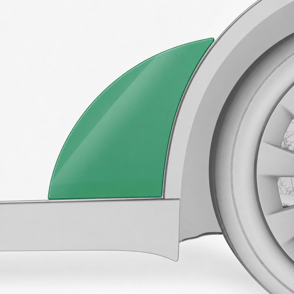 KPMF premium beschermfolie voor Tesla Model Y (schermrand)