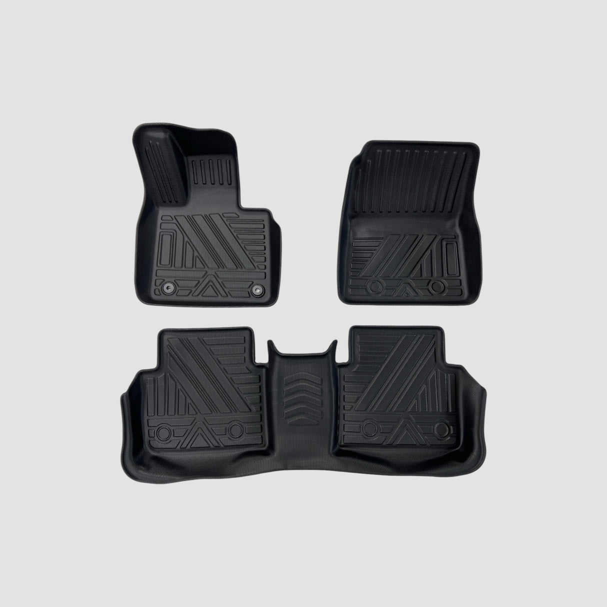 XPENG P7 3D All Weather matten set in zwart TPE rubber