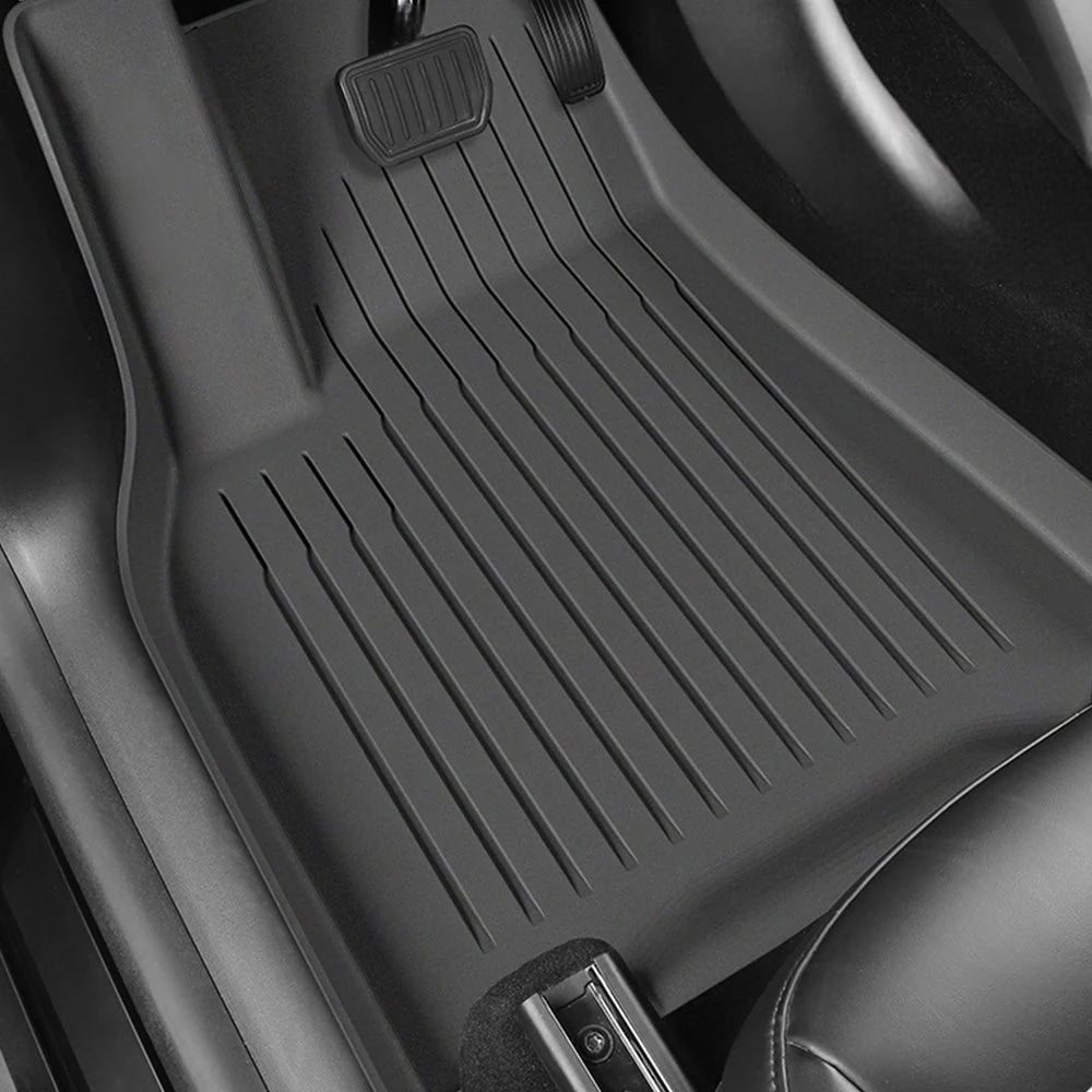 All-weather matten set voor Tesla Model Y met hoge rand.