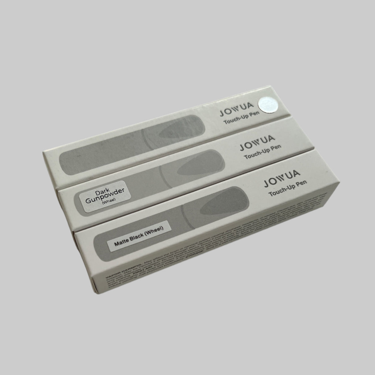 Jowua Touch-Up Pen lakstift voor het repareren van lakschade aan velgen in de kleuren Dark Gunpowder en Matte Black