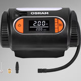 Osram TYREinflate 2120 set forfra med tilbehørsdyser og forlængerslange nedenunder