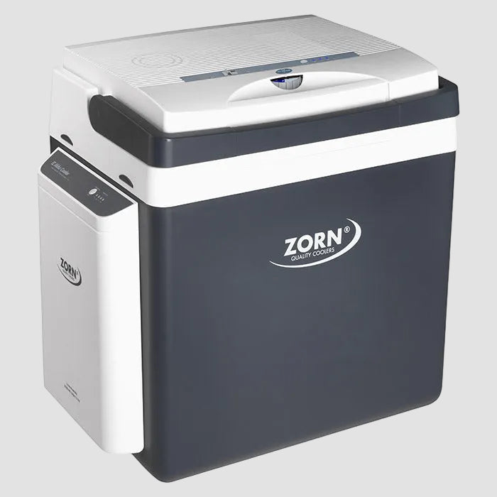 ZORN ZE26 køle- og varmeboks 25 liter med batteri monteret på siden