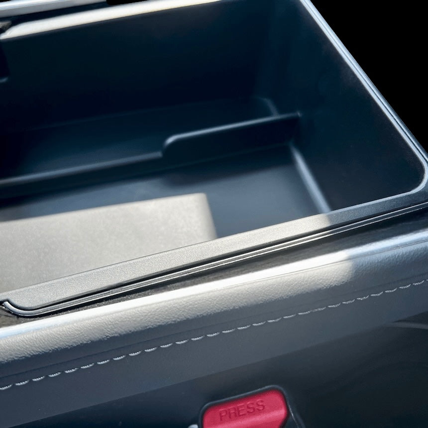Opbergbox voor armleuning in zwart voor Tesla Model 3/Y.