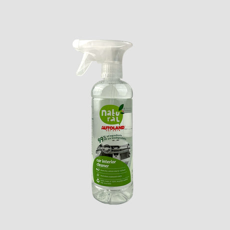 Autoland interieurreinigingssprayfles met groen etiket, geschikt voor het schoonmaken van de auto-inrichting.