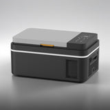 sort DE-E30 kompressorkøler med gråt låg og display