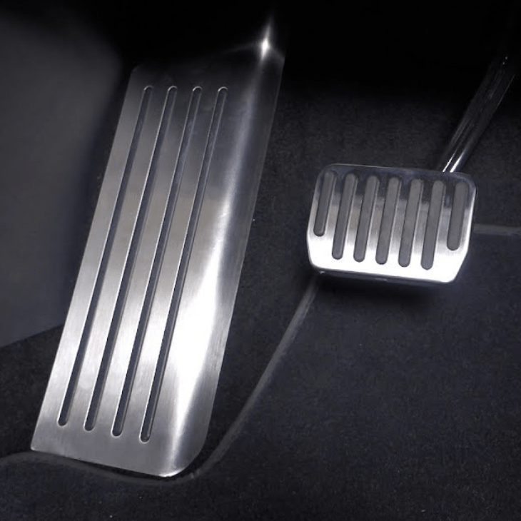 Voetsteun in glanzende aluminiumafwerking voor Tesla 3/Y