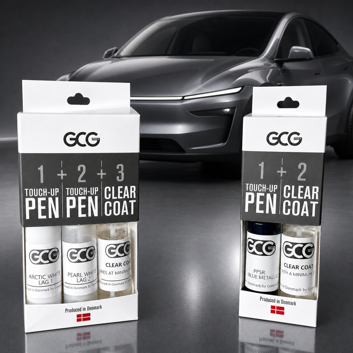 Lakstift + blanke lak. Tesla originele kleur