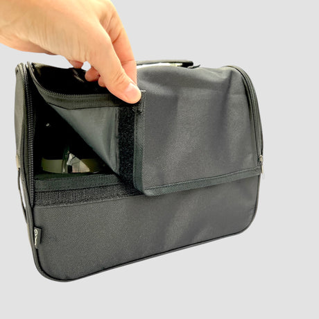 GCG MAX zwarte opbergtas voor autoverzorgingsproducten met klittenband/ritssluiting