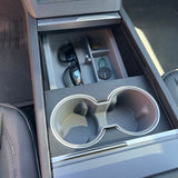 GCG Max bekerhouder voor in de auto, grijze kleur, passend voor Tesla Model 3/Y.