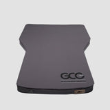 GCG MAX Premium luchtbed met traagschuim in grijs, gezien van boven op een witte achtergrond.