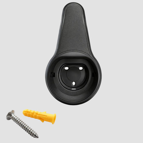 Zwarte kabelhouder met schroeven