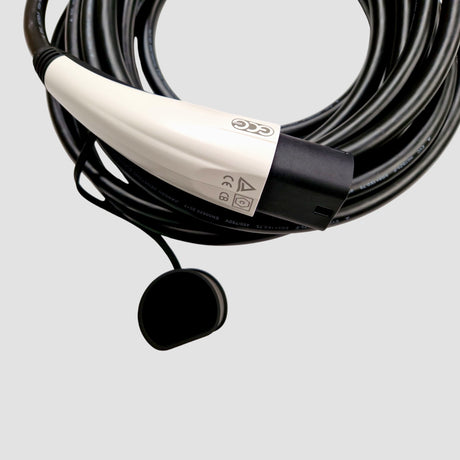 GCG MAX laadkabel met Type 2 stekker voor elektrische auto, wit en zwart