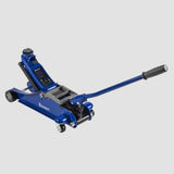 Blauwe Michelin krik voor het heffen van auto's.