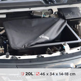 Rati frunk opbergdoos voor Dacia Spring met een capaciteit van 20L, afmetingen 46x34x14-18 cm.