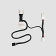S3XY Gen2-kabel met witte stekkers voor accessoires in Tesla-auto's