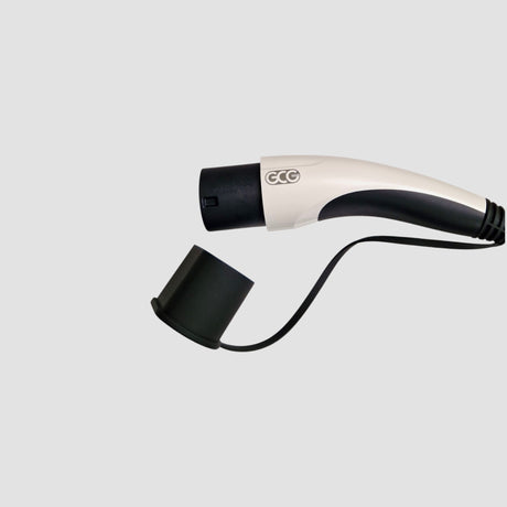 GCG MAX Type 2 laadkabelstekker met beschermkap en logo