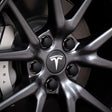 Aero Wielkapset voor Tesla wielen met centrumkap en moerdoppen.