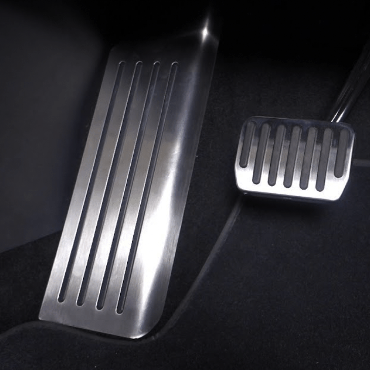 Voetsteun in glanzend aluminium voor Tesla Model 3 en Model Y