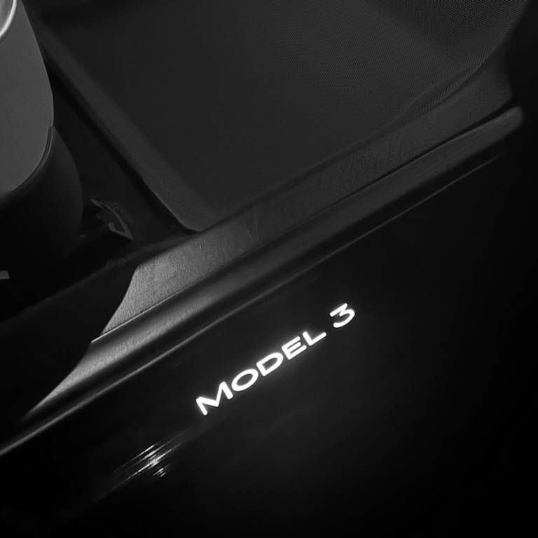 Instaplijsten met verlichting, passend voor Tesla Model 3/Y