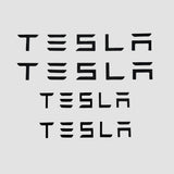 Tesla letters die in plaats van het logo op de auto kunnen worden gebruikt