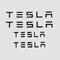 Tesla letters die in plaats van het logo op de auto kunnen worden gebruikt