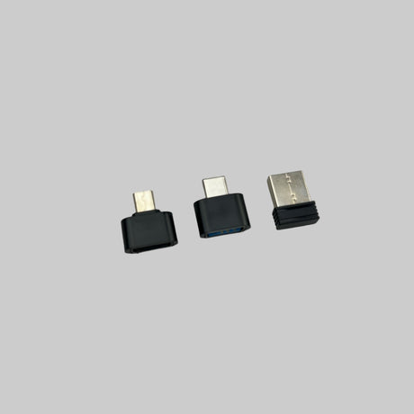 3 verschillende adapters voor de draadloze controller.